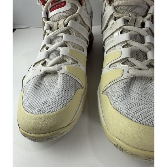 Nike ZOOM VAPOR 9.5 Tour Men's Tennis Shoes White University Red Size 11.5 *Flaw - Picture 7 of 16